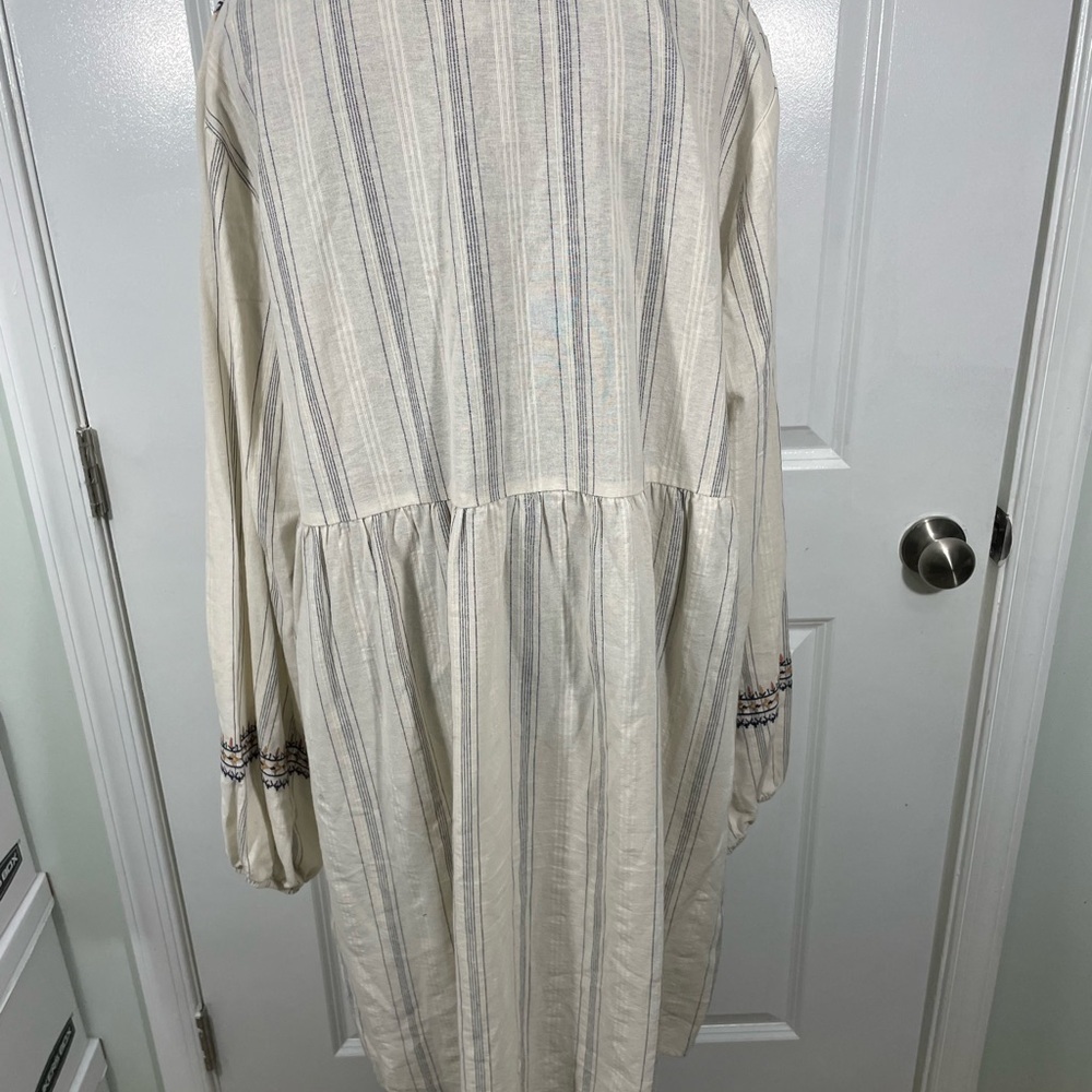 Knox Rose Cream Embroidered Long Sleeve Boho Dress Size XXL CB-103 - Picture 7 of 8